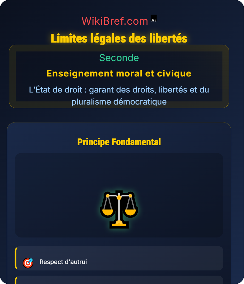 Libertés fondamentales et ordre public L’État de droit : garant des droits, libertés et du pluralisme démocratique