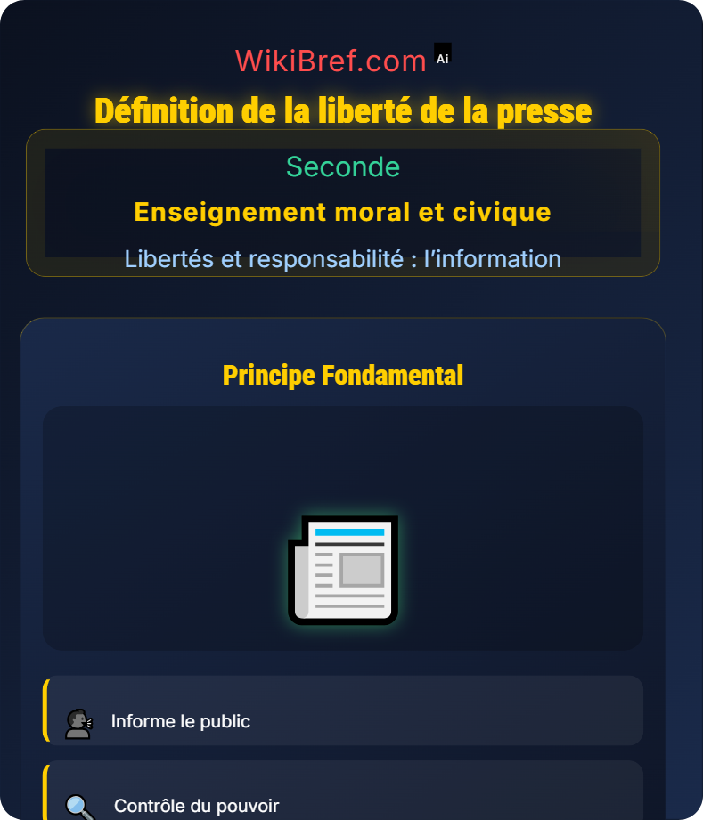 La liberté de la presse Libertés et responsabilité : l’information