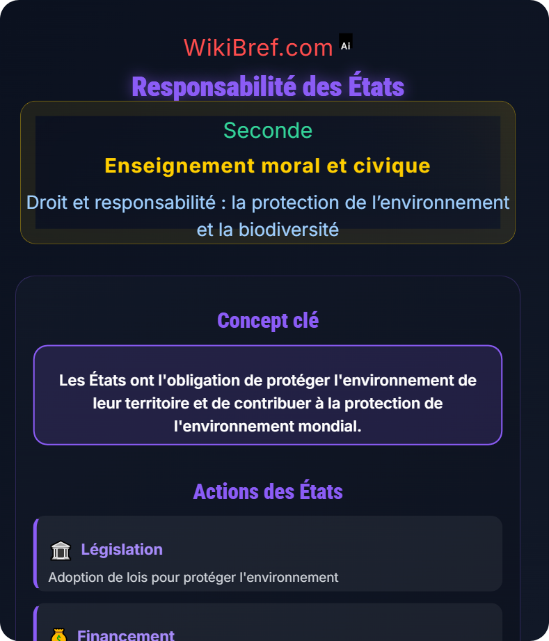 Les droits environnementaux et la transition écologique Droit et responsabilité : la protection de l’environnement et la biodiversité
