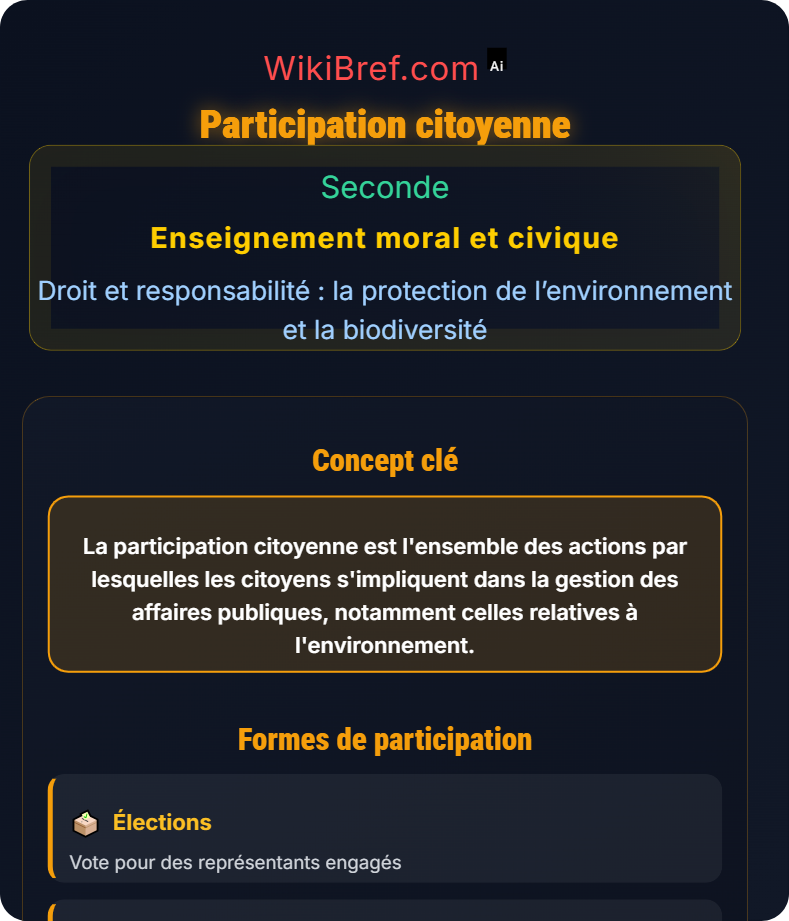 S’engager pour une démocratie environnementale Droit et responsabilité : la protection de l’environnement et la biodiversité