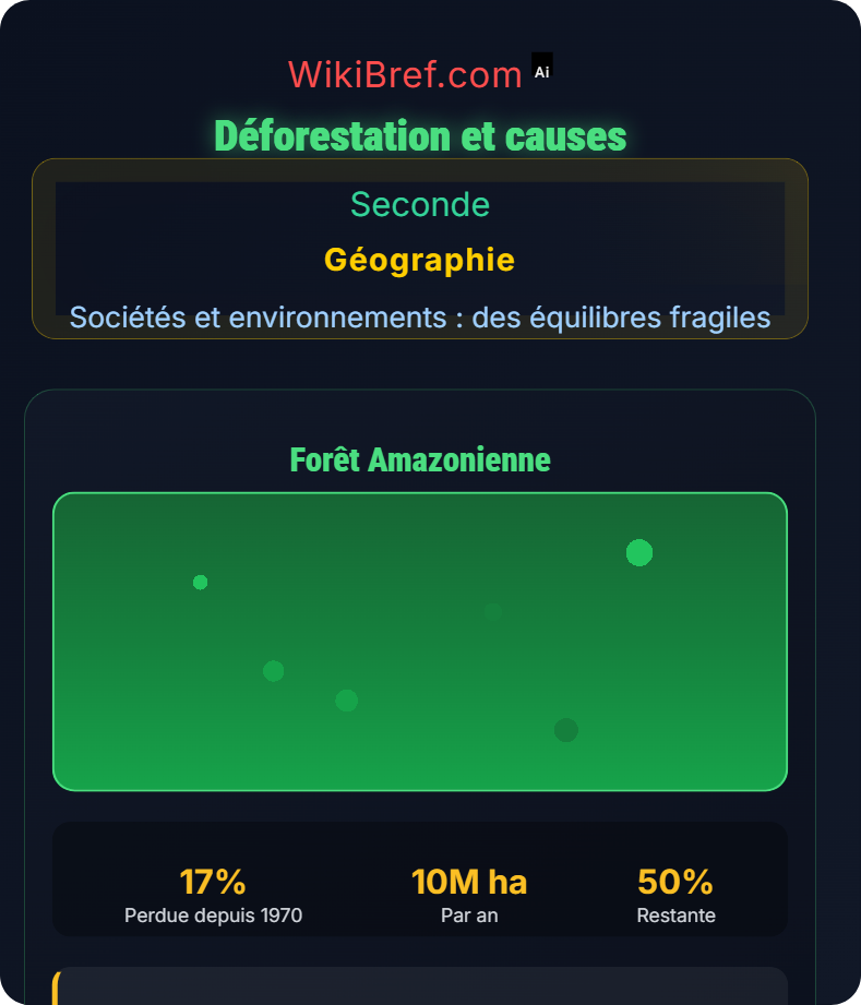 Des ressources majeures sous pression : l’exemple de la forêt amazonienne Sociétés et environnements : des équilibres fragiles