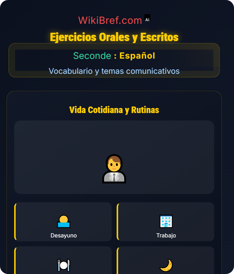 Vida cotidiana y rutinas Vocabulario y temas comunicativos