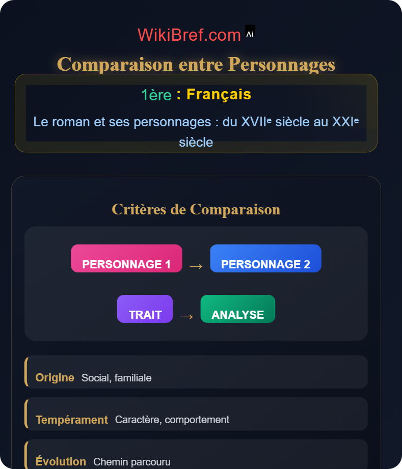 Le personnage de roman : fonctions et types Le roman et ses personnages : du XVIIᵉ siècle au XXIᵉ siècle