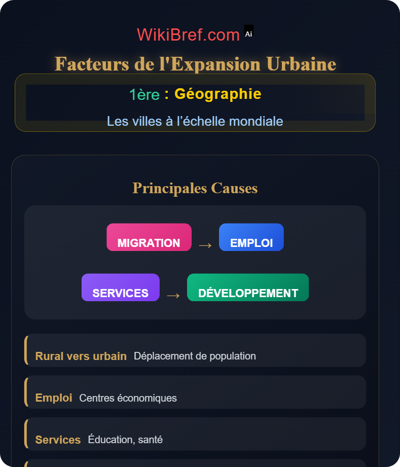 Urbanisation et dynamiques urbaines Les villes à l’échelle mondiale