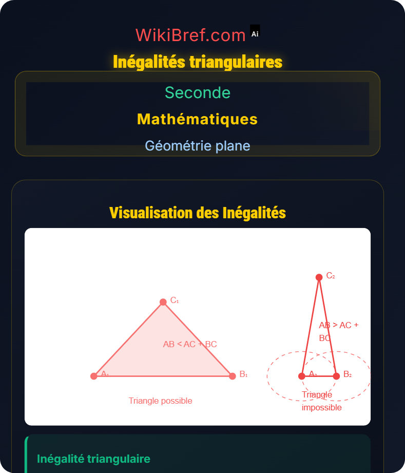 Triangles Géométrie plane