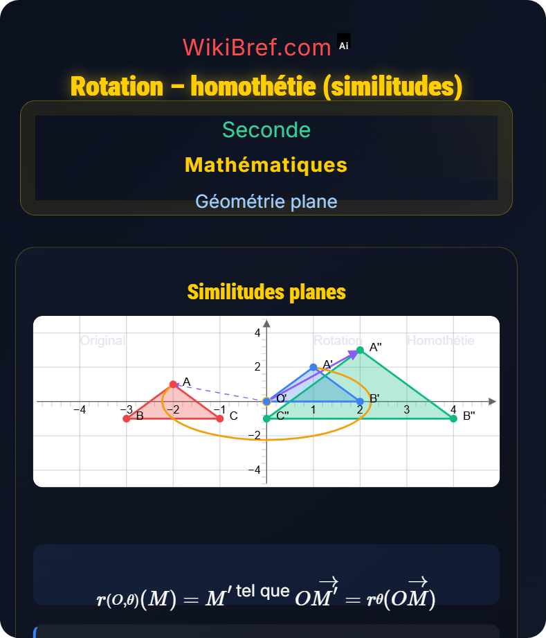 Transformations du plan Géométrie plane