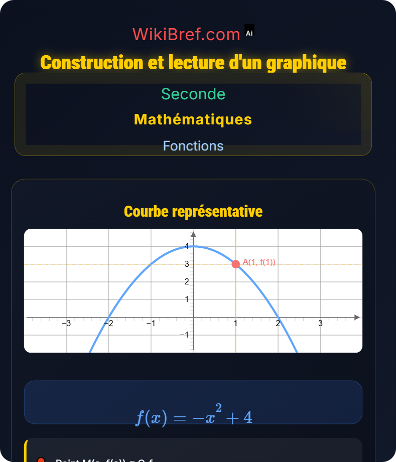 Représentation graphique d’une fonction Fonctions