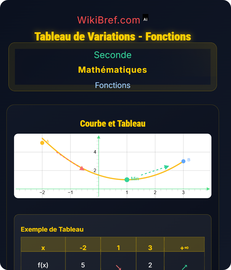 Variations de fonctions Fonctions