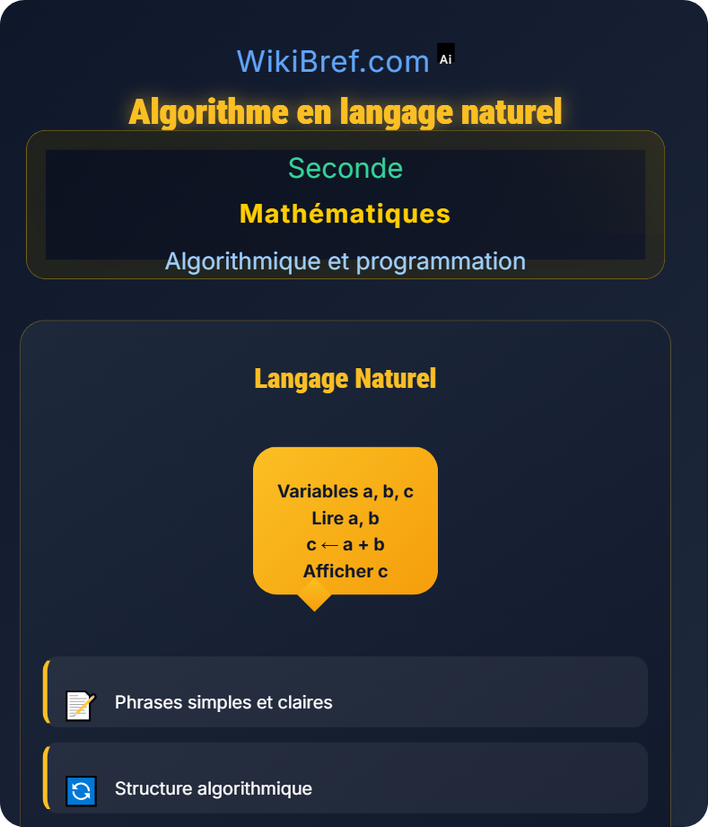 Notion d’algorithme Algorithmique et programmation