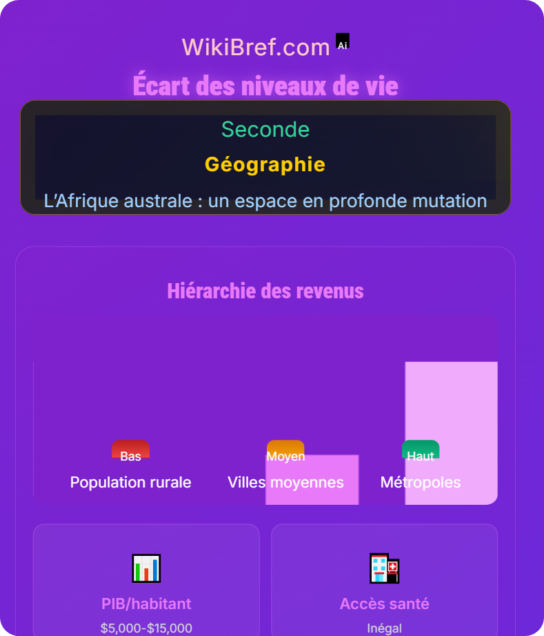 Les défis de la transition et du développement pour les pays d’Afrique australe inégalement développés L’Afrique australe : un espace en profonde mutation