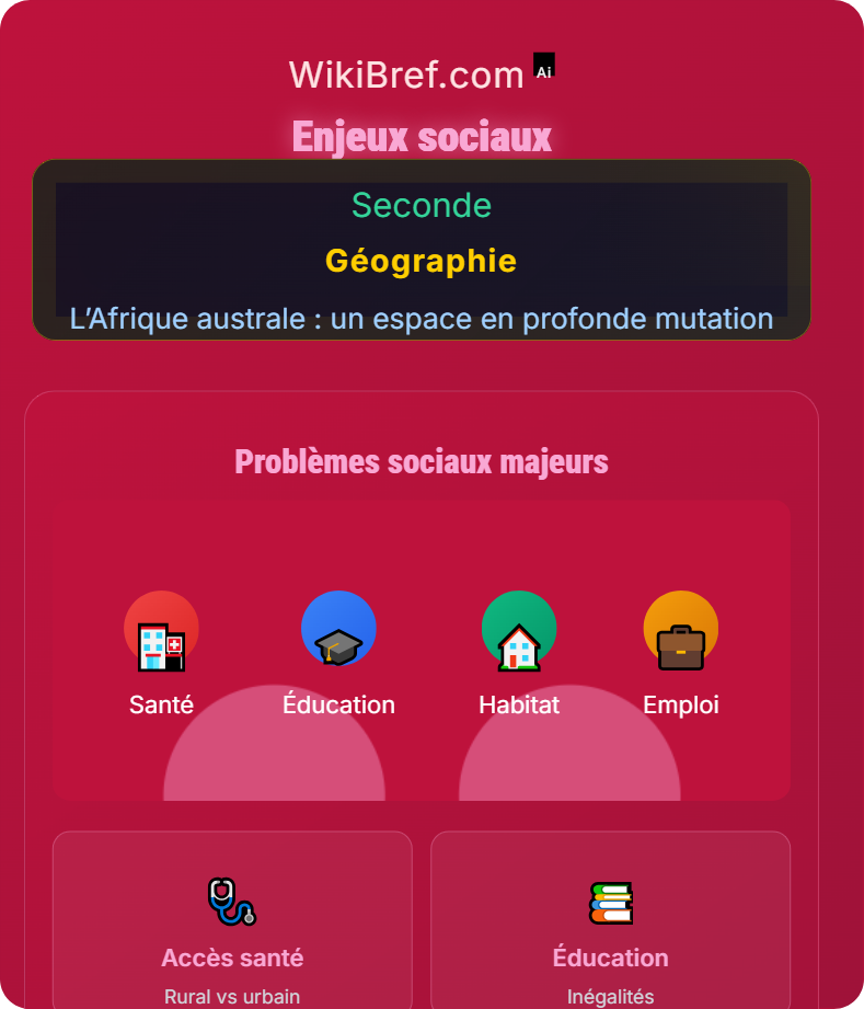 Les défis de la transition et du développement pour les pays d’Afrique australe inégalement développés L’Afrique australe : un espace en profonde mutation