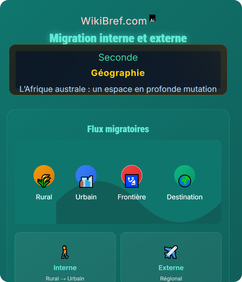 Des territoires d’Afrique australe transformés par les mobilités L’Afrique australe : un espace en profonde mutation