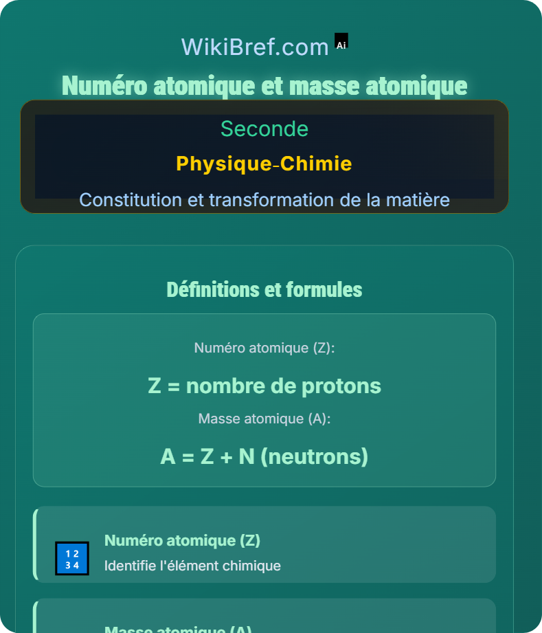 Structure de l’atome Constitution et transformation de la matière