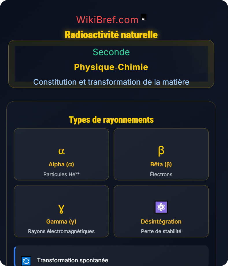 Transformations nucléaires Constitution et transformation de la matière