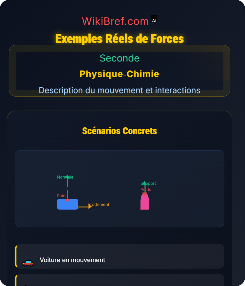 Forces et modélisation d’une action mécanique Description du mouvement et interactions