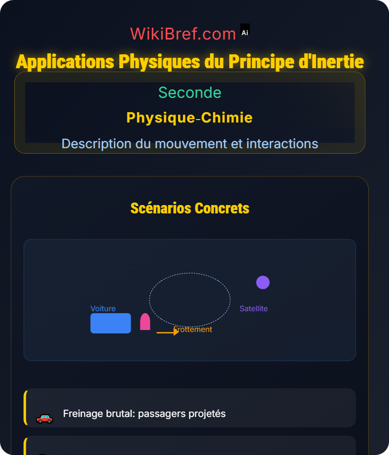 Principe d’inertie Description du mouvement et interactions