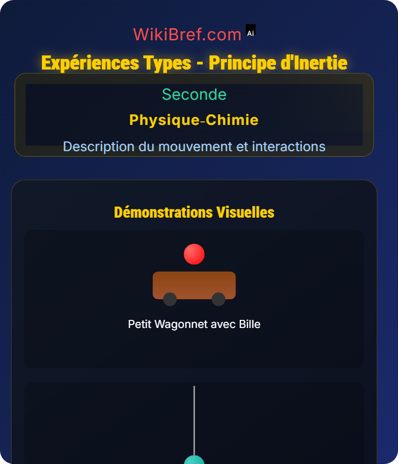 Principe d’inertie Description du mouvement et interactions