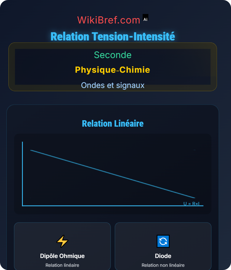 Intensité et tension dans un circuit électrique Ondes et signaux