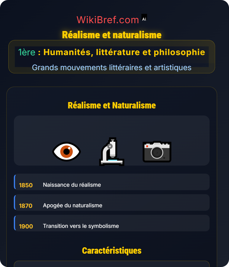 Comprendre les mouvements littéraires Grands mouvements littéraires et artistiques