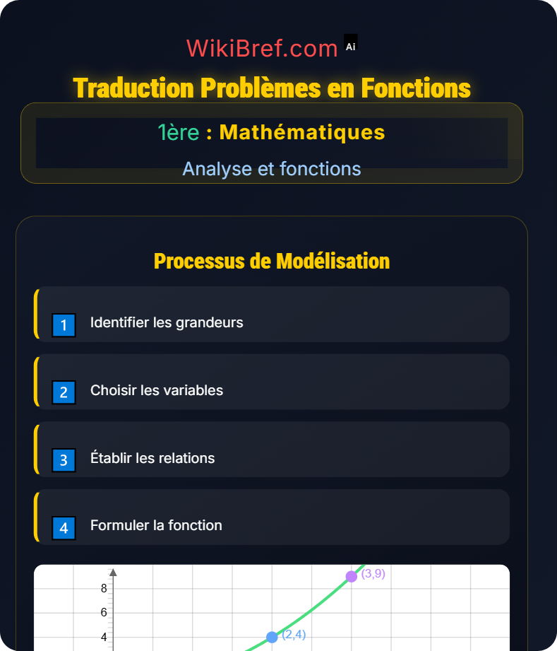 Modélisation mathématique Analyse et fonctions
