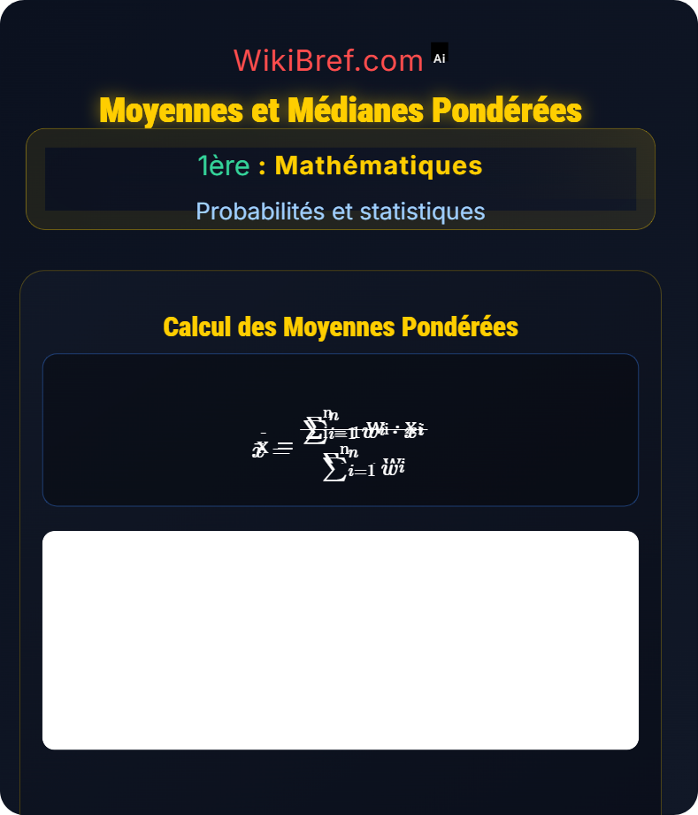 Statistiques descriptives avancées Probabilités et statistiques