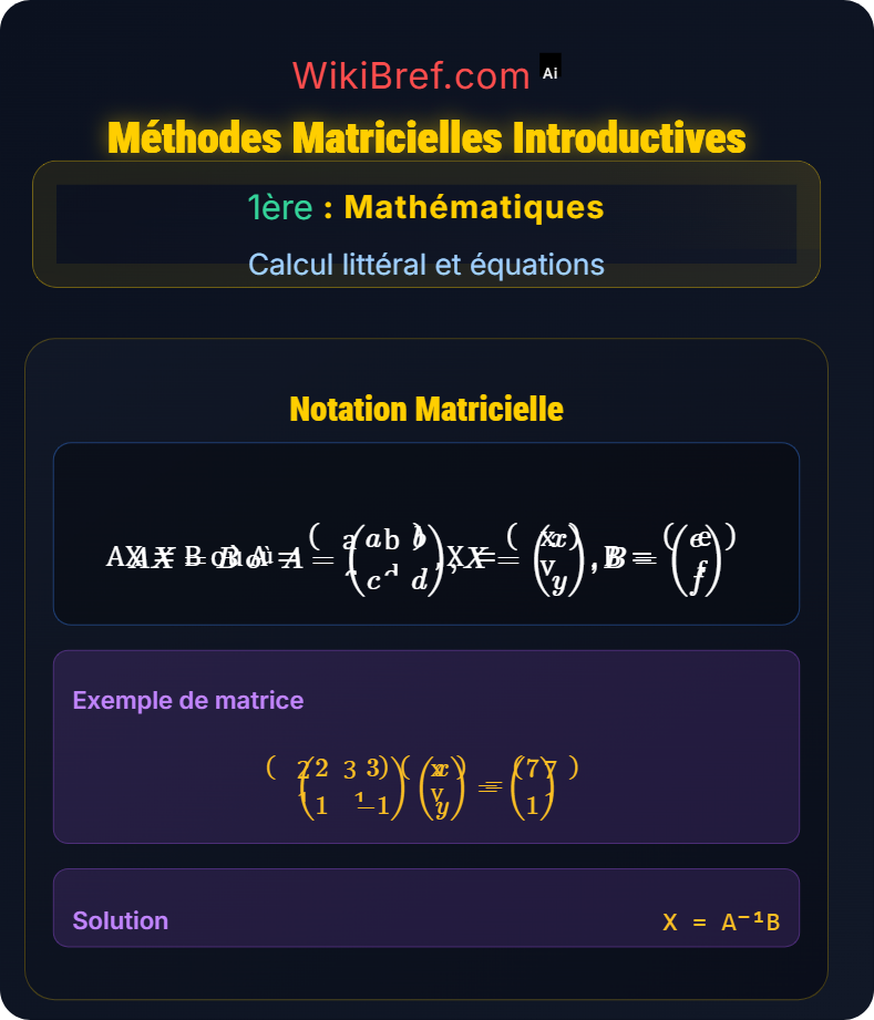 Systèmes d’équations Calcul littéral et équations