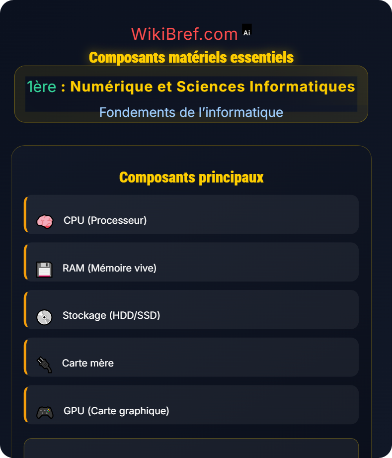 Architecture des ordinateurs Fondements de l’informatique