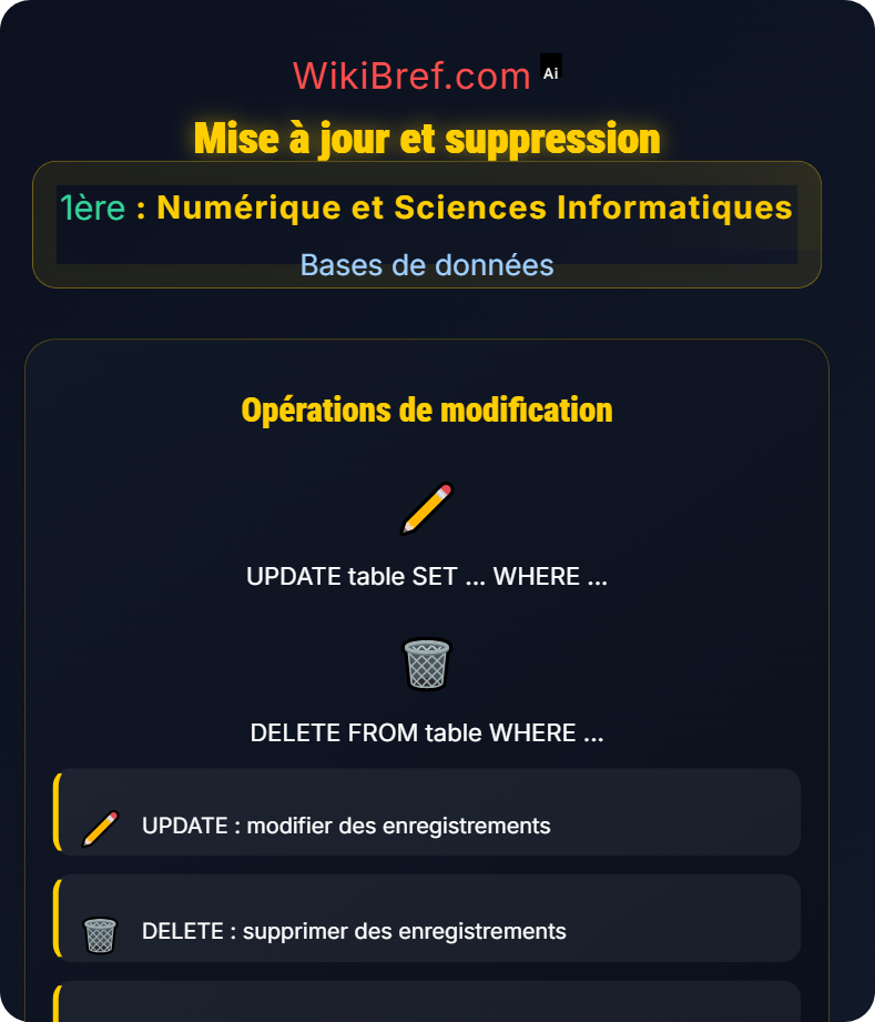 Interrogation et manipulation Bases de données