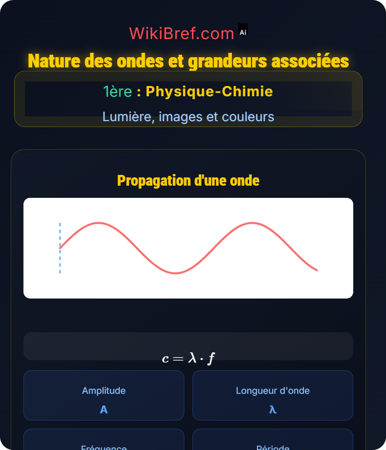 Caractéristiques des ondes Lumière, images et couleurs