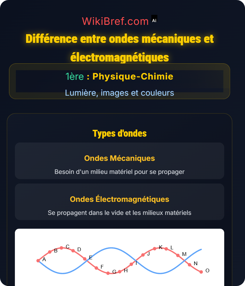 Caractéristiques des ondes Lumière, images et couleurs
