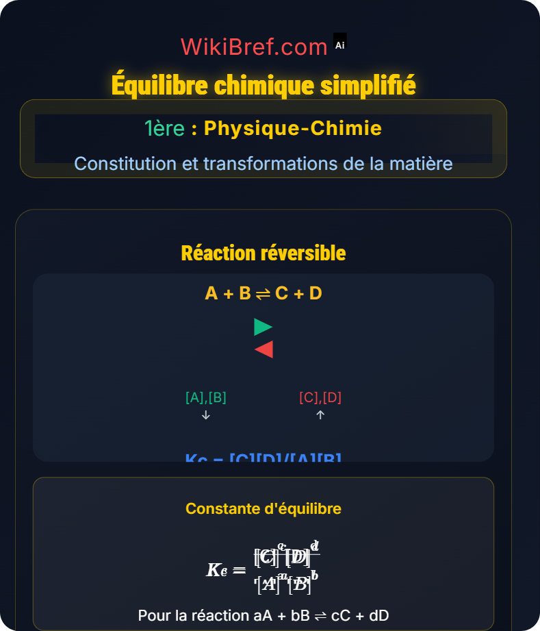 Cinétique et évolution des réactions Constitution et transformations de la matière