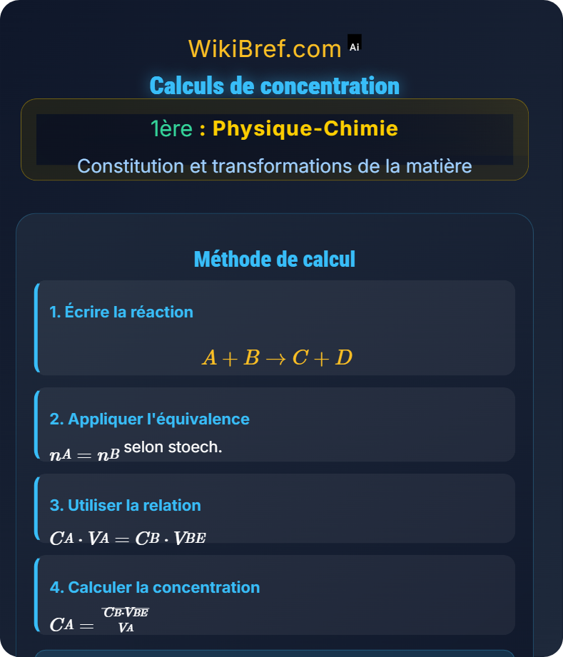 Dosages par titrage Constitution et transformations de la matière