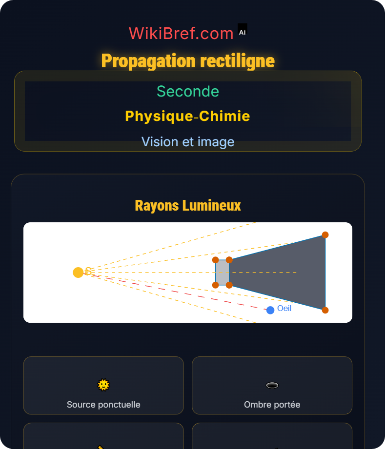 Propagation et décomposition de la lumière Vision et image