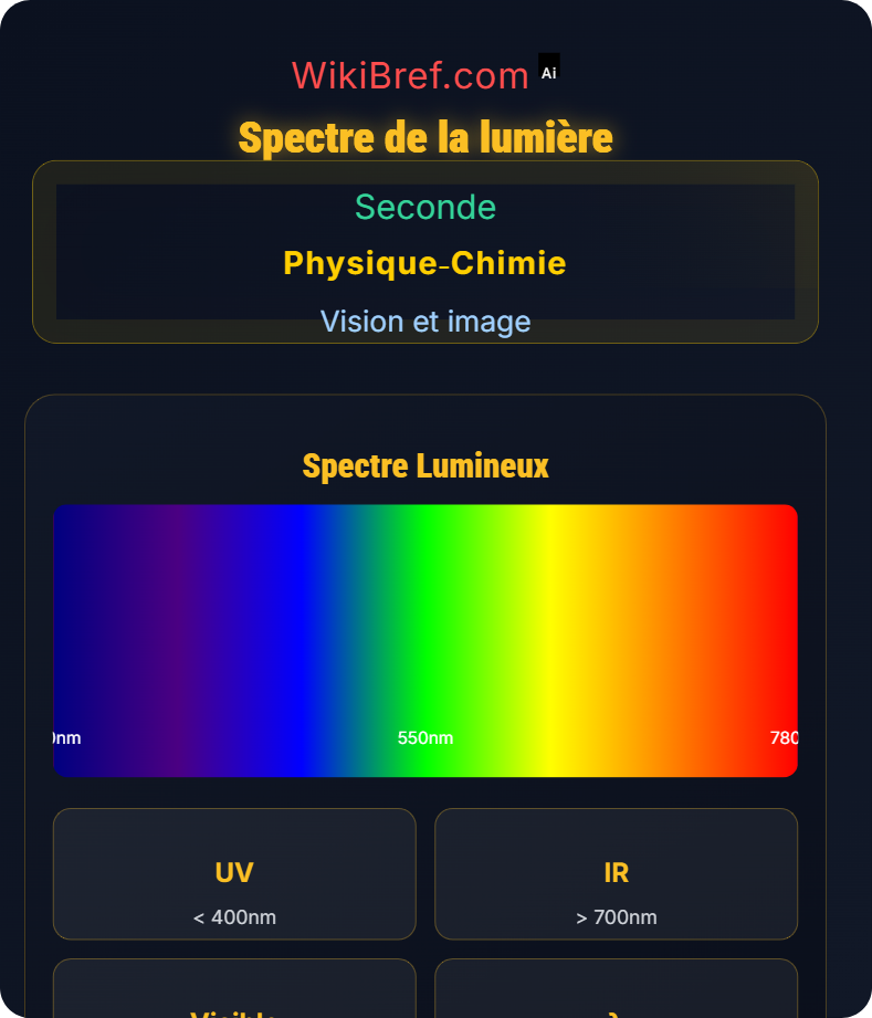 Propagation et décomposition de la lumière Vision et image