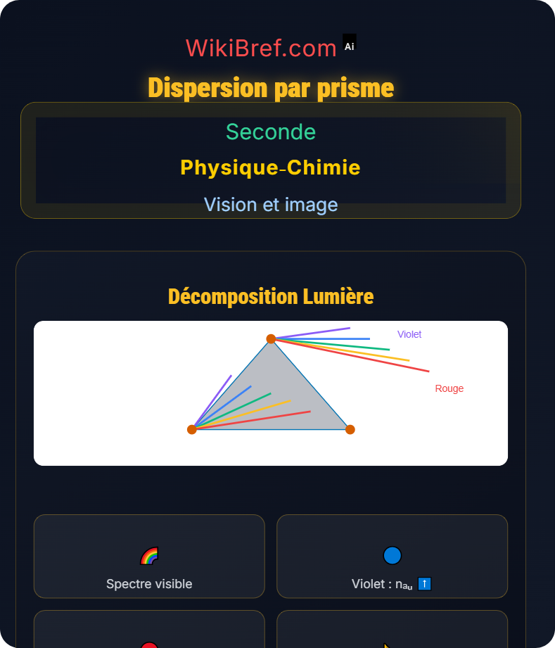 Propagation et décomposition de la lumière Vision et image
