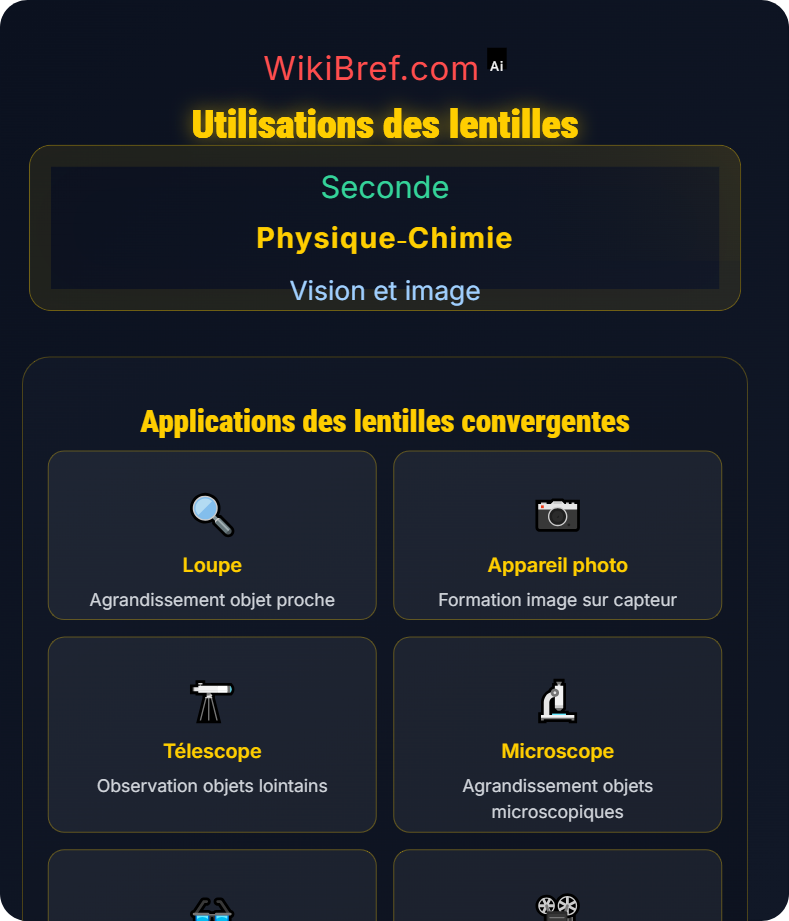 Lentilles convergentes et formation d’images Vision et image