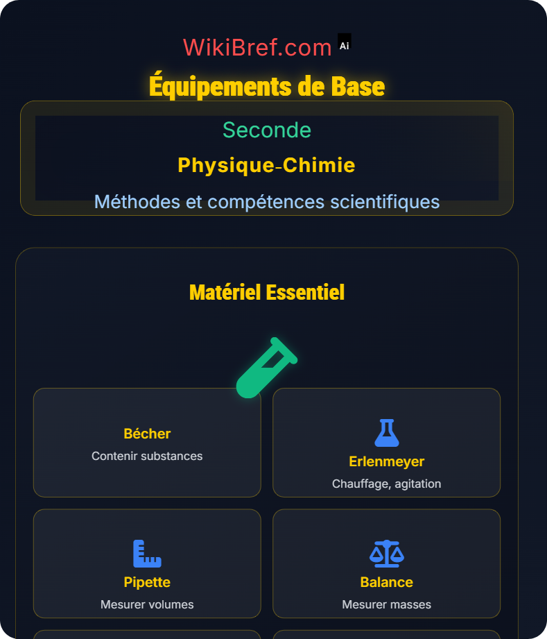 Matériel de laboratoire et sécurité Méthodes et compétences scientifiques