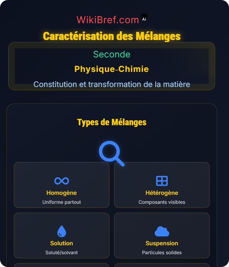 Corps purs et mélanges Constitution et transformation de la matière