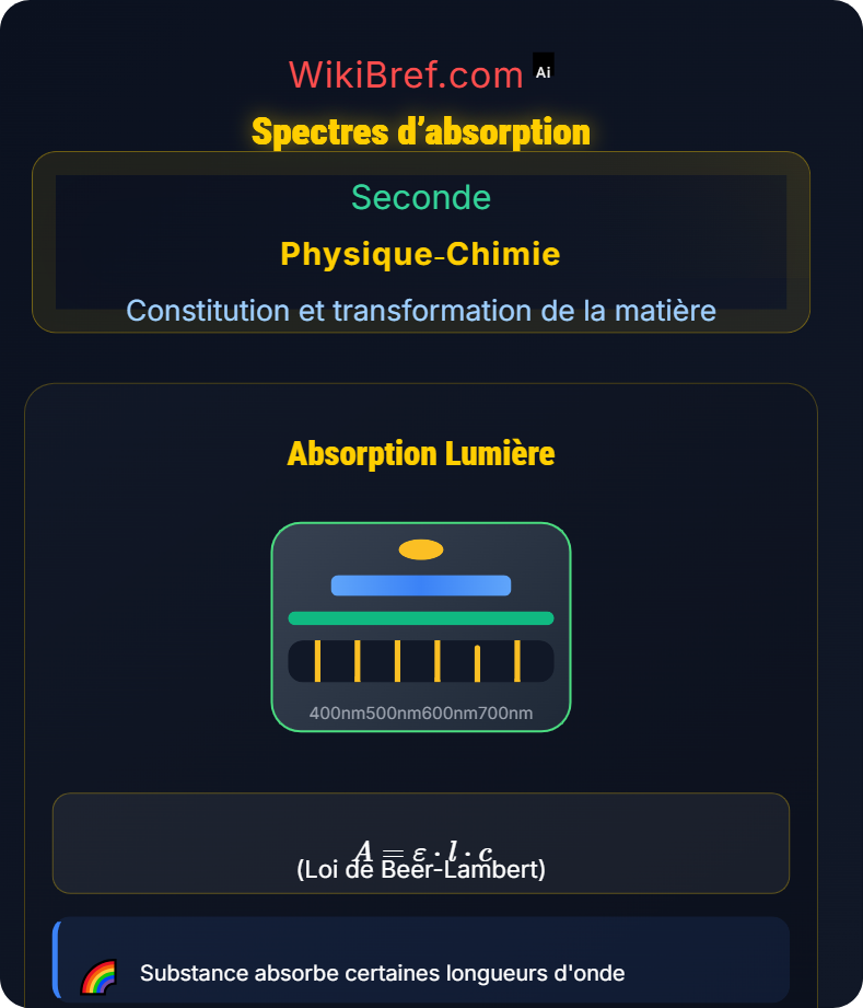 Identification d'une espèce chimique Constitution et transformation de la matière