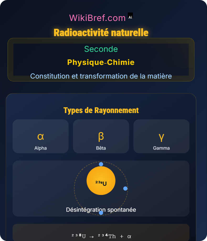 Transformations nucléaires Constitution et transformation de la matière