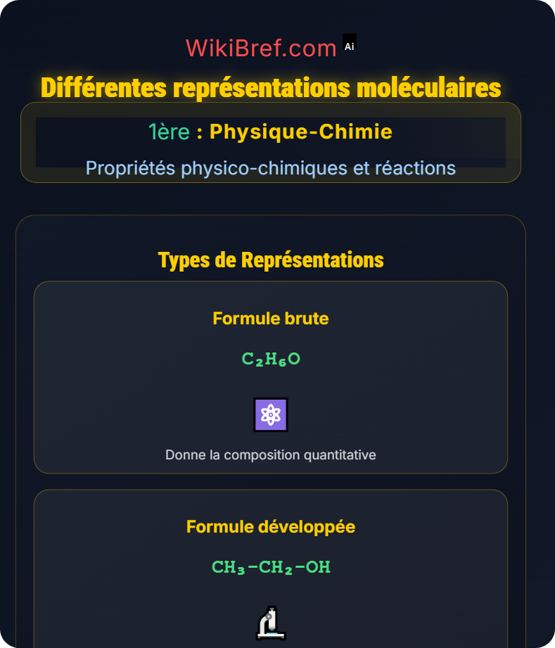 Représentations et nomenclature Propriétés physico-chimiques et réactions