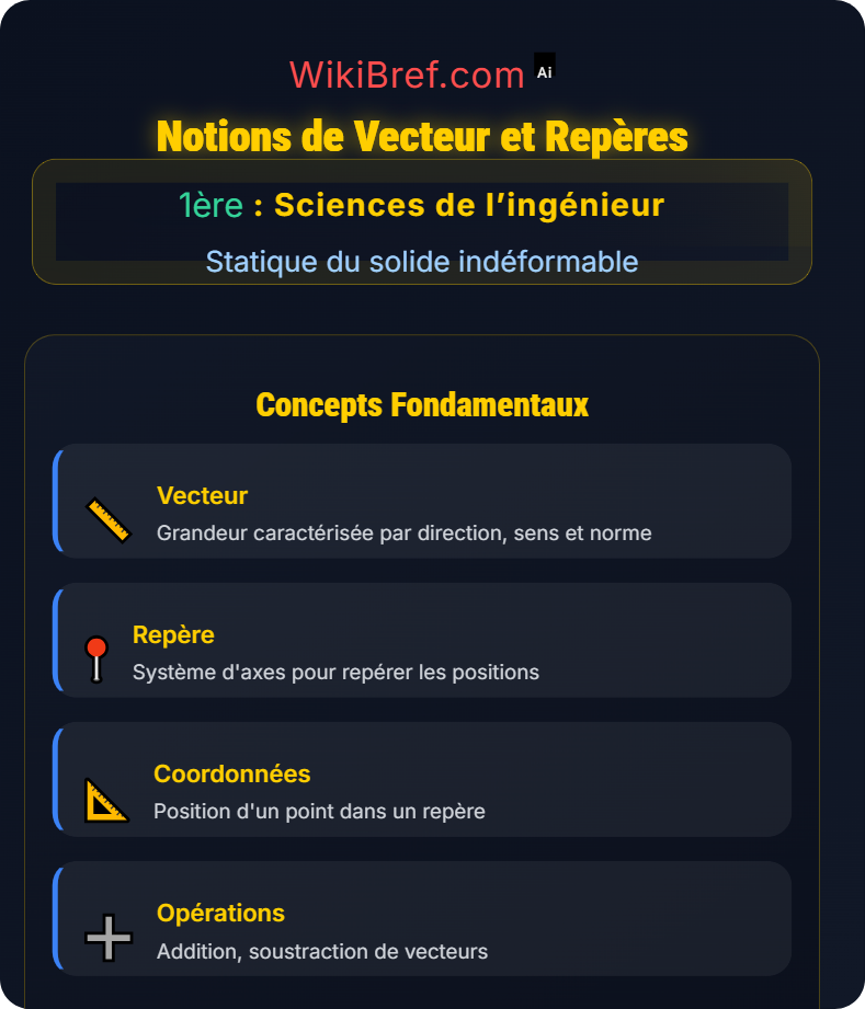 Calcul vectoriel appliqué Statique du solide indéformable