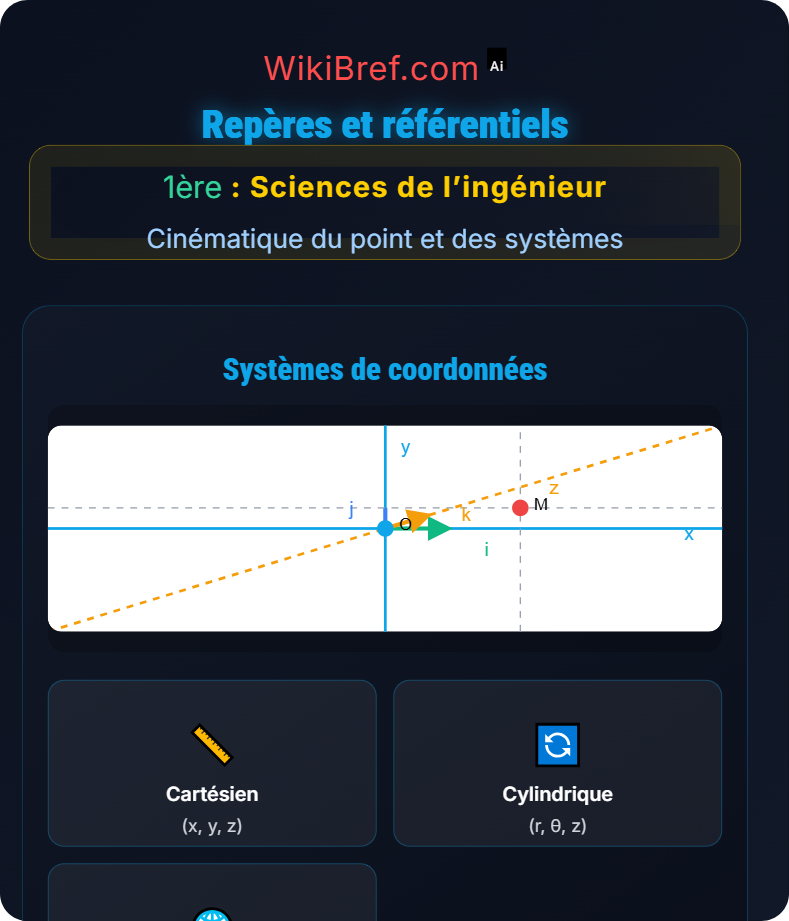 Notions de base de cinématique Cinématique du point et des systèmes
