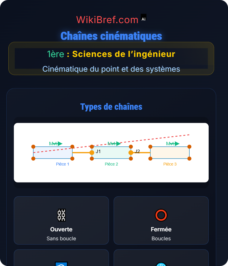 Cinématique des systèmes mécaniques Cinématique du point et des systèmes