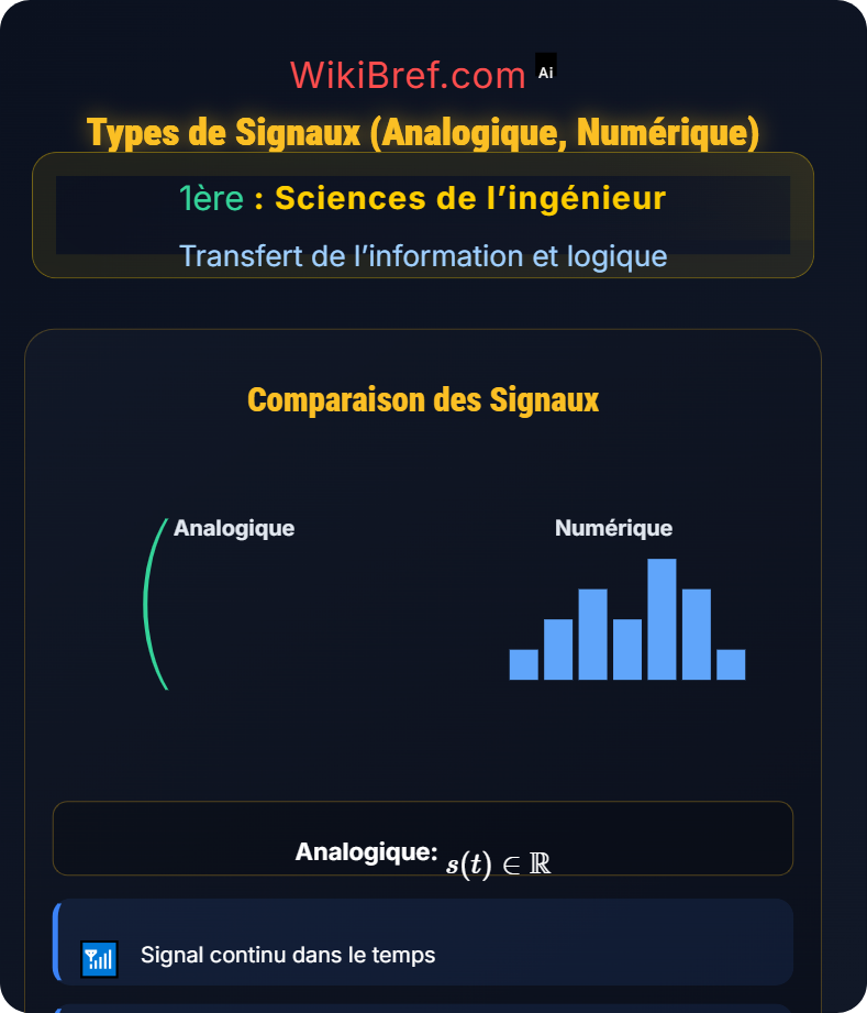 Signaux et transmission Transfert de l’information et logique