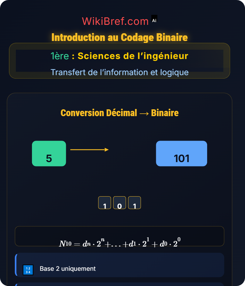 Codage de l’information Transfert de l’information et logique