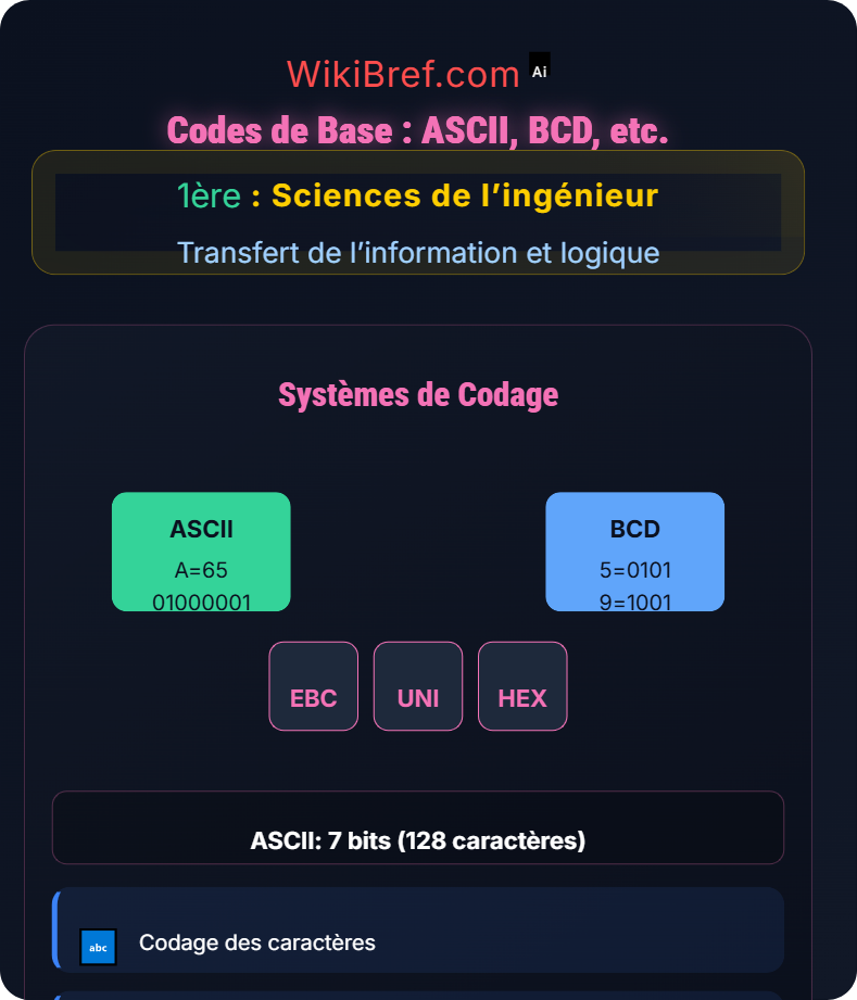Codage de l’information Transfert de l’information et logique