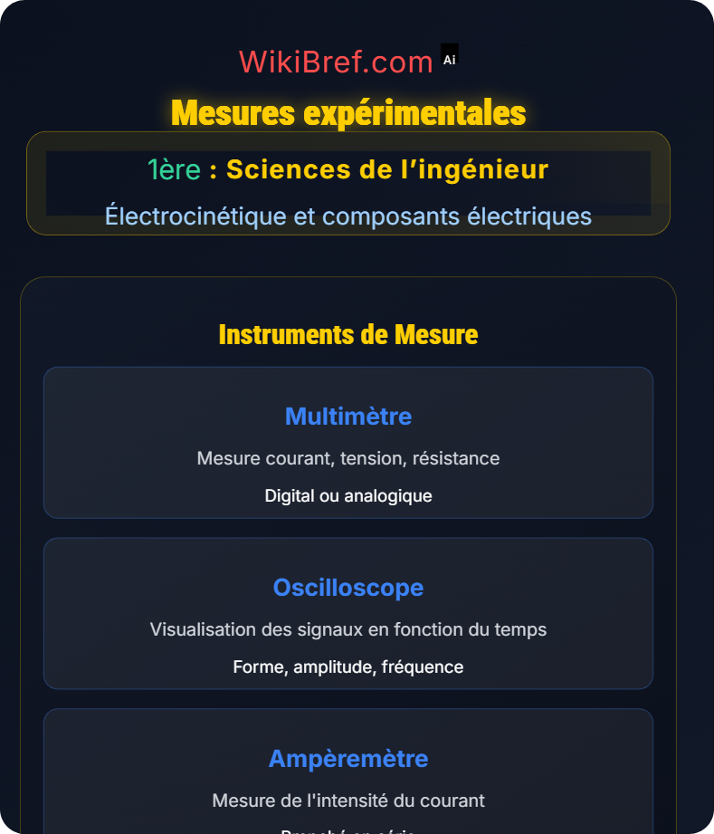 Les circuits électriques Électrocinétique et composants électriques
