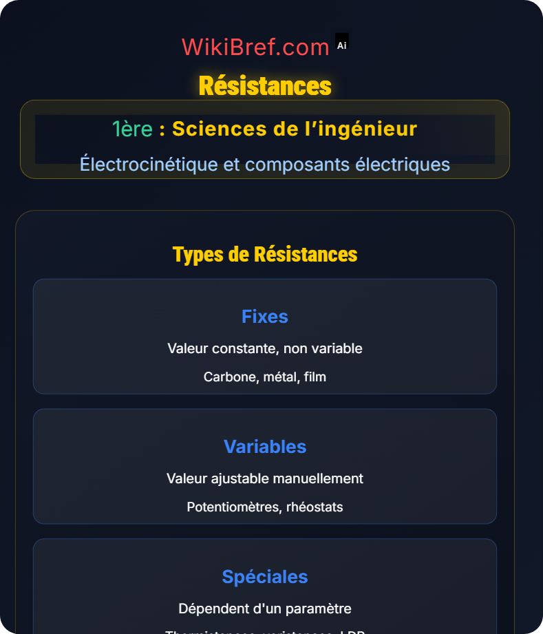 Composants passifs Électrocinétique et composants électriques