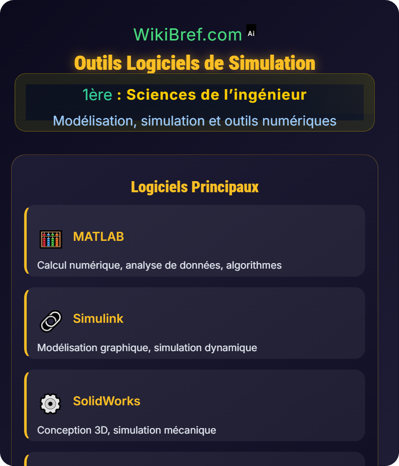 Simulation de systèmes Modélisation, simulation et outils numériques